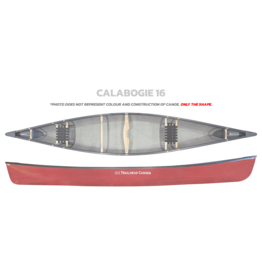 Trailhead Canoes Trailhead Canoes Calabogie 16 Basalt Innegra, Vinyl Trim, Two-Tone White Bottom