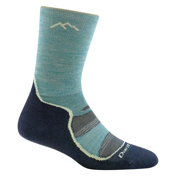 (取寄) ダーンタフバーモント レディース ライト ハイカー ミクロ クルー ライト クッション Darn Tough Vermont women Darn Tough Vermont Light Hiker Micro Crew Light Cushion Aqua Darn Tough Light Hiker Micro Crew Light Cushion Sock Womens 1967
