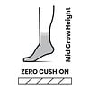 Smartwool Smartwool Run Zero Cushion Mid Crew Sock Men's 1656