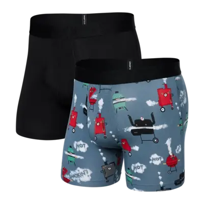 Saxx Saxx Droptemp Cooling Cotton Boxer Brief w/Fly 2-Pack Men's