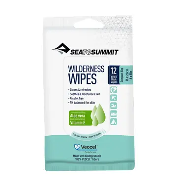 Sea to Summit Sea to Summit Wilderness Wipes, Compact 6 x 8, 12-wipes
