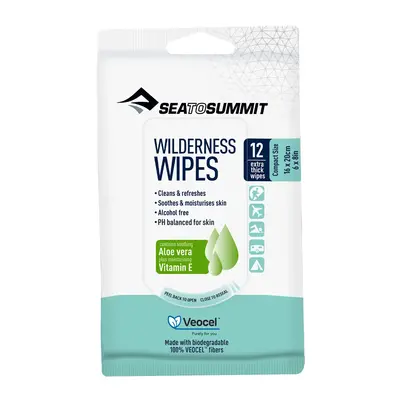 Sea to Summit Sea to Summit Wilderness Wipes, Compact 6 x 8, 12-wipes