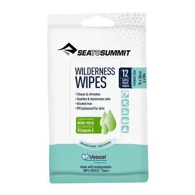 Sea to Summit Wilderness Wipes, Compact 6 x 8, 12-wipes