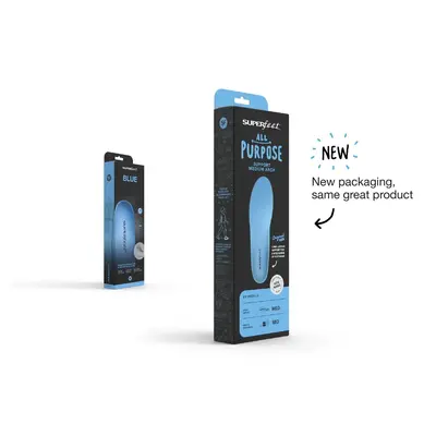 Superfeet All-Purpose Support Medium Arch Insoles (Blue)