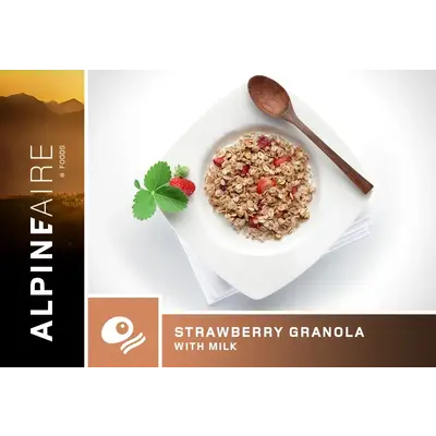 AlpineAire Strawberry Granola with Milk - Two Servings
