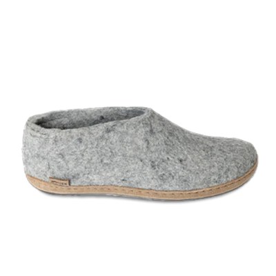 Glerups Felt Shoe With Leather Sole