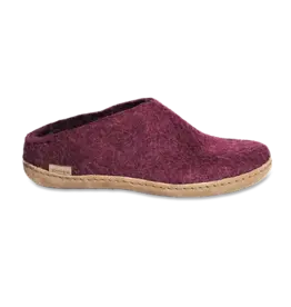 Glerups Glerups Felt Slipper With Leather Sole