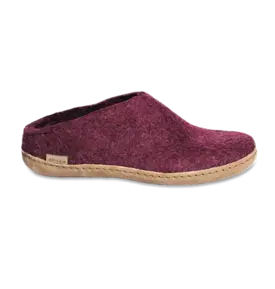 Glerups Glerups Felt Slipper With Leather Sole