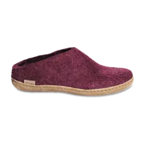 Glerups Glerups Felt Slipper With Leather Sole