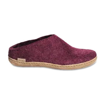 Glerups Glerups Felt Slipper With Leather Sole