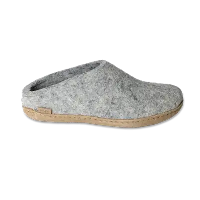 Glerups Felt Slipper With Leather Sole