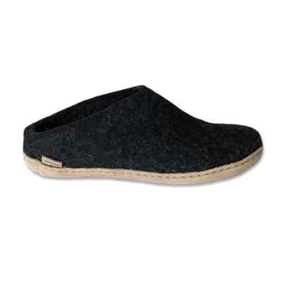 Glerups Felt Slipper With Leather Sole