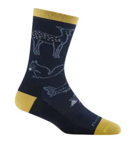 Darn Tough Darn Tough Woodland Creatures No-Cushion Lightweight Lifestyle Crew Sock Women's 1678