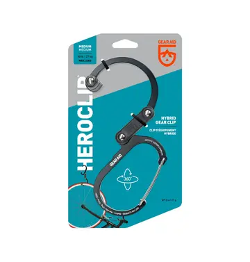 Gear Aid Heroclip Carabiner Hook Clip - Medium Black