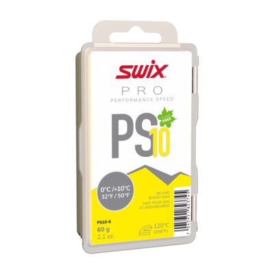 Swix PS10 Yellow 0C to 10C Glide Wax, 60g