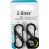 Nite Ize S-Biner #1 2 Pack, Stainless