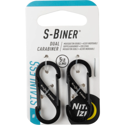 Nite Ize S-Biner #1 2 Pack, Stainless