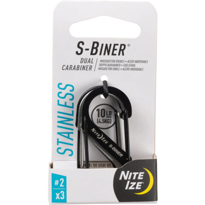 Nite Ize S-Biner #2 Stainless Steel 3-Pack