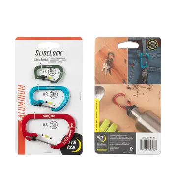 Nite Ize Nite Ize Slidelock Carabiner Aluminum 3 Pack