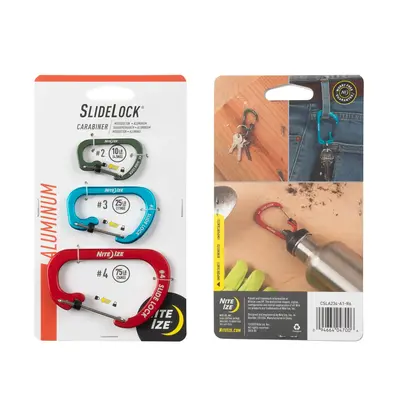 Nite Ize Slidelock Carabiner Aluminum 3 Pack