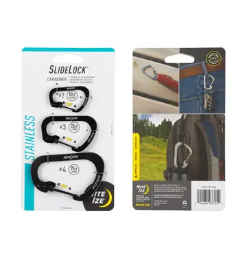 Nite Ize Nite Ize Slidelock Carabiner Stainless Steel 3 Pack