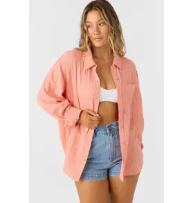 O'Neill O'Neill Leni Relaxed Button Up Long Sleeve Shirt Women's