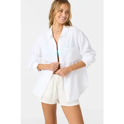 O'Neill Leni Relaxed Button Up Long Sleeve Shirt Women's