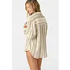 O'Neill Leni Relaxed Stripe Button Up Long Sleeve Shirt Women's
