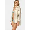 O'Neill Leni Relaxed Stripe Button Up Long Sleeve Shirt Women's
