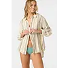 O'Neill Leni Relaxed Stripe Button Up Long Sleeve Shirt Women's