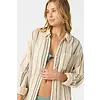 O'Neill Leni Relaxed Stripe Button Up Long Sleeve Shirt Women's