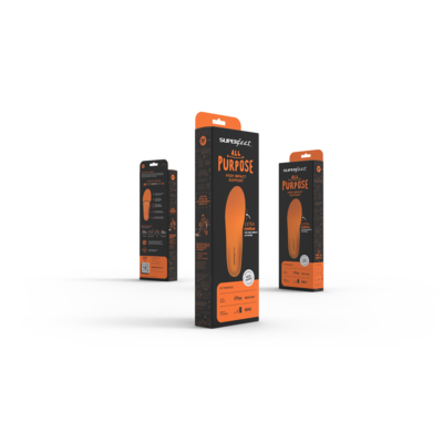 Superfeet All-Purpose High Impact Support Medium Arch Insoles (Orange)