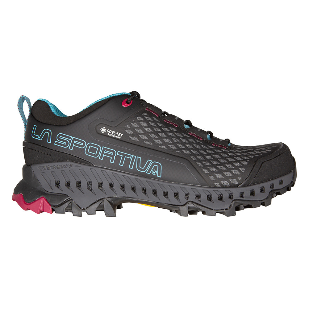 La Sportiva Spire GTX women's hiking shoe profile view showing technical features