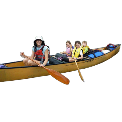 Clipper Canoe Mackenzie 18'6" Ultralight w/ Black Trim & Two Wood Web Seat
