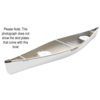 Clipper Canoe Ranger 16' Fiberglass, White with Skid Plates Installed