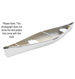 Clipper Canoe Clipper Canoe Ranger 16' Fiberglass, White with Skid Plates Installed