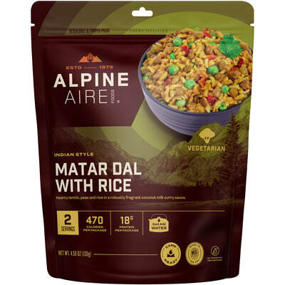 AlpineAire Matar Dal with Rice - Two Servings