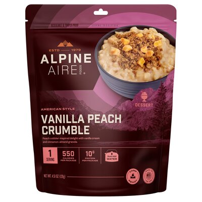 AlpineAire Vanilla Peach Crumble - One Serving