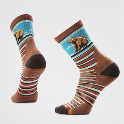 Smartwool Hike Targeted Cushion Bear Stripe Mid Crew Sock Men's 2880