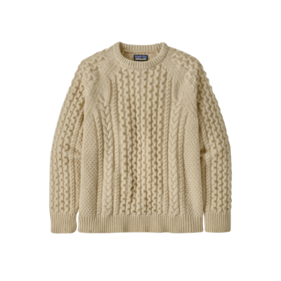 Patagonia Recycled Wool-Blend Cable Knit Crewneck Sweater Men's
