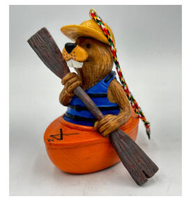 Peak Time Buddy The Beaver Kayaking Ornament