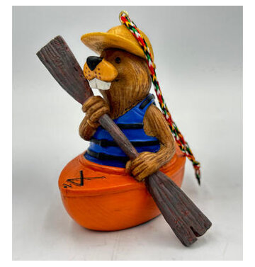 Peak Time Buddy The Beaver Kayaking Ornament