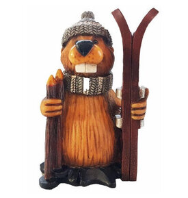 Peak Time Buddy The Beaver Skiing Ornament