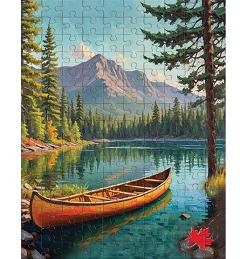 Peak Time Canoe Lake/Mountains Travel Jigsaw Puzzle