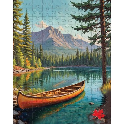 Canoe Lake/Mountains Travel Jigsaw Puzzle