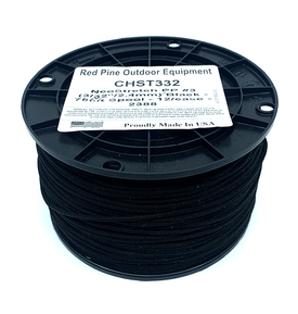 Sterling Red Pine Stretch Cord Black 3/32 per Foot.