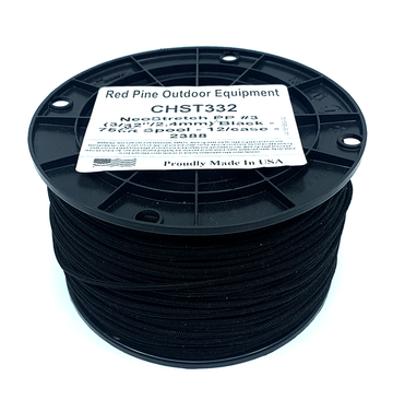Sterling Red Pine Stretch Cord Black 3/32 per Foot.