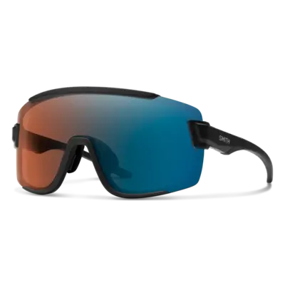 Smith Wildcat Sunglasses Matte Black with ChromaPop Glacier Photochromic Copper Blue Mirror Lens
