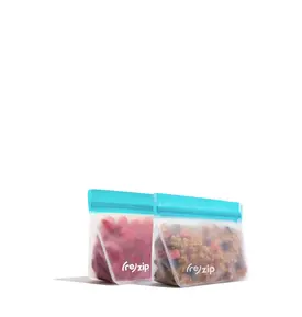 (re)Zip (re)Zip Stand-Up Reusable Bag 1 Cup, Aqua (2 Pack)