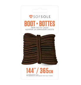 Sof Sole Sof Sole Trim To Fit Shoelaces Black/Brown 144"
